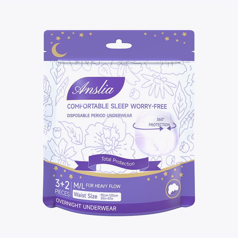 Anslia DISPOSABLE PERIOD UNDERWEAR Sleep Pants for Women During Menstrual Period 3+2 Pieces
